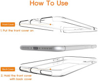 Луксозен ултра тънък Поли-Карбонов комплект предна и задна част със силиконова ТПУ рамка 360° Body Guard за Apple iPhone 7 Plus 5.5 / Apple iPhone 8 Plus 5.5 кристално прозрачен